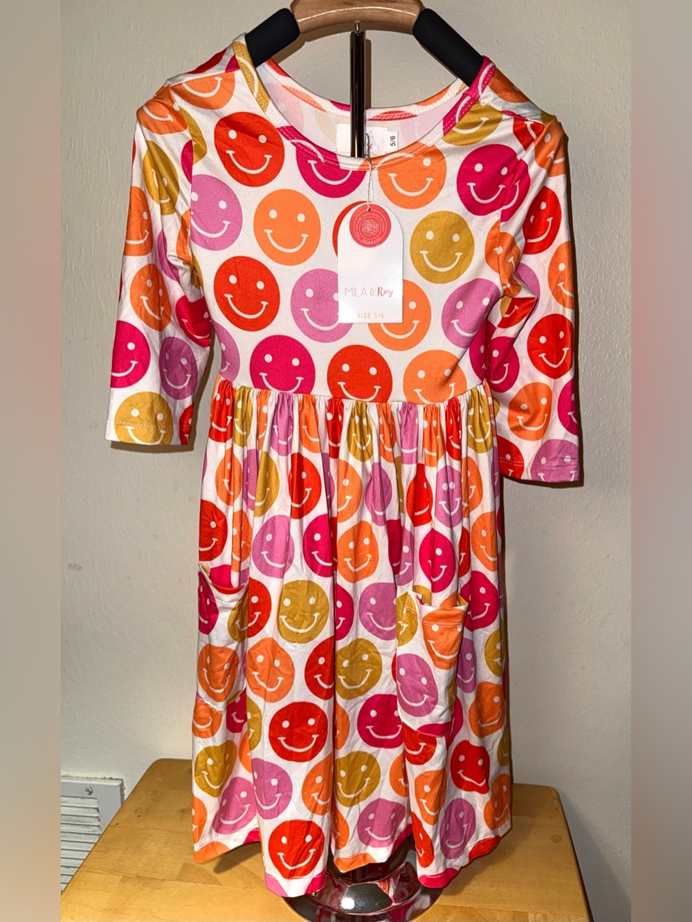 Mila & Rose Happy Days 3/4 pocket twirl dress size 5/6 NWT— see pics